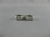 ESTATE .40CT DIAMOND 3D HEXAGON 14K WHITE GOLD HUGGIE EARRINGS STUNNING #19103