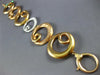 EXTRA LARGE & LONG 1.10CT DIAMOND 18KT 2 TONE GOLD SWIRL TOGGLE ITALIAN BRACELET