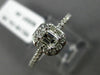 ESTATE .56CT DIAMOND 14KT WHITE GOLD 3D SEMI ETERNITY WEDDING ANNIVERSARY RING