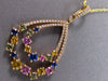LARGE 2.14CT DIAMOND & AAA MULTI COLOR SAPPHIRE 18KT ROSE GOLD TEAR DROP PENDANT