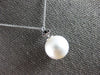 .06CT DIAMOND & AAA SOUTH SEA PEARL 14KT WHITE GOLD FLOWER TRILLION FUN PENDANT