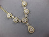 2.03CT DIAMOND 14KT YELLOW GOLD 3D CLUSTER SQUARE TEAR DROP BY THE YARD NECKLACE