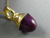 LARGE PURPLE ENAMEL 14KT YELLOW GOLD 3D DOME SHAPE FLOATING PENDANT #MILANO026