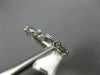 ESTATE .11CT DIAMOND 14KT WHITE GOLD ETOILE BEZEL LEAF ETERNITY ANNIVERSARY RING