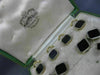 ANTIQUE LARGE MORTIMER RICKS AAA ONYX PLATINUM OCTAGON SHIRT STUD CUFFLINK SET