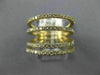 ESTATE .99CT DIAMOND 14KT YELLOW GOLD 4 ROW OPEN SEMI ETERNITY ANNIVERSARY RING