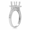ESTATE WIDE .61CT DIAMOND 14KT WHITE GOLD 3D FILIGREE SEMI MOUNT ENGAGEMENT RING