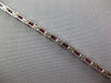 ESTATE 6.61CT DIAMOND & AAA RUBY 18K WHITE GOLD BAGUETTE & ROUND TENNIS BRACELET