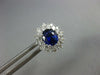 1.93CT DIAMOND & AAA SAPPHIRE 18KT WHITE GOLD OVAL & ROUND FLOWER STUD EARRINGS