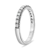 ESTATE .34CT DIAMOND 14K WHITE GOLD ROUND SEMI ETERNITY WEDDING ANNIVERSARY RING