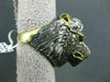 ANTIQUE LARGE 2.39CT COLOR DIAMOND & EMERALD 18KT YELLOW & BLACK GOLD LION RING