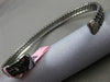 ESTATE 5.46CT DIAMOND & SAPPHIRE 14KT BLACK GOLD 3 ROW FLEXIBLE BANGLE BRACELET