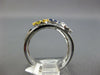 .51CT DIAMOND & AAA BLUE & YELLOW SAPPHIRE 18KT WHITE GOLD 3D FUN OLYMPIC RING