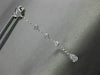 ESTATE .18CT DIAMOND 18KT WHITE GOLD 3D HEART ETOILE TEAR DROP HANGING EARRINGS