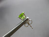 ESTATE 1.80CT AAA PERIDOT 14KT WHITE GOLD CLASSIC SOLITAIRE STUD EARRINGS #27901