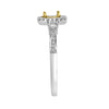 .76CT WHITE & FANCY YELLOW DIAMOND 18KT 2 TONE GOLD CUSHION HALO ENGAGEMENT RING