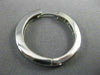 ESTATE .80CT DIAMOND 14KT WHITE GOLD CLASSIC CHANNEL HOOP HUGGIE EARRINGS #17583