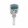 14.52CT DIAMOND & AAA TOURMALINE 18KT WHITE GOLD SQUARE & ROUND ENGAGEMENT RING
