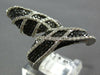 EXTRA LARGE 2.26CT WHITE & BLACK DIAMOND 14K WHITE GOLD CRISS CROSS CHECKER RING