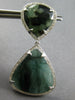 EXTRA LARGE 30.45CT DIAMOND & AAA GREEN AGATE 14K WHITE GOLD 3D HANGING EARRINGS