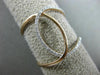 ESTATE LARGE .26CT DIAMOND 14KT ROSE GOLD 3D LOVE KNOT OPEN INFINITY FUN RING