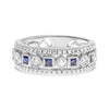 .73CT DIAMOND & AAA SAPPHIRE 14KT WHITE GOLD PRINCESS ETERNITY ANNIVERSARY RING