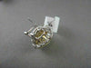 ESTATE 15.37CTW DIAMOND & YELLOW TOPAZ 14K WHITE GOLD FLOWER CLIP EARRINGS !!!