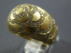 ESTATE LARGE 1.03CT DIAMOND 14KT YELLOW GOLD MULTI FLOWER MATTE & SHINY FUN RING