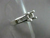 ESTATE WIDE .60CT DIAMOND 14K WHITE GOLD SEMI MOUNT LUCIDA ENGAGEMENT RING #2418
