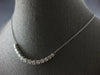 EXTRA LARGE 3CT DIAMOND 14KT WHITE GOLD 3D GRADUATING V SHAPE BAR LOVE NECKLACE