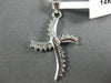 ESTATE LARGE .45CT DIAMOND 14KT WHITE GOLD 3D CLASSIC SWIRL CROSS PENDANT #3505