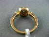 ESTATE 1CT WHITE & CHOCOLATE FANCY DIAMOND 14KT ROSE GOLD FLOWER ENGAGEMENT RING