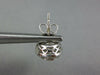 ESTATE 2.0CT DIAMOND 14K WHITE GOLD 3D ROUND OVAL FILIGREE CLUSTER STUD EARRINGS