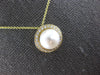 .16CT DIAMOND & AAA SOUTH SEA PEARL 14KT YELLOW GOLD SOLITAIRE HALO FUN PENDANT