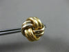 ESTATE 14KT WHITE & YELLOW GOLD 3D MATTE & SHINY LOVE KNOT STUD EARRINGS #25022