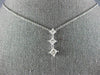 ESTATE .75CT DIAMOND 14KT WHITE GOLD PRINCESS PAST PRESENT FUTURE PENDANT #1738