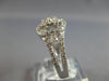 ESTATE .97CT DIAMOND 14KT WHITE GOLD 3D ROUND CLUSTER HALO FRIENDSHIP FUN RING