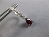 1.09CT DIAMOND & AAA GARNET 14KT WHITE GOLD PEAR SHAPE & ROUND HANGING EARRINGS