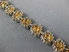 WIDE & LONG 15.20CT WHITE & CANARY DIAMOND 18KT 2 TONE GOLD LOVE TENNIS BRACELET