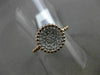 ESTATE .23CT ROUND DIAMOND 14KT ROSE GOLD 3D BEAD CIRCLE MILGRAIN PAVE ROPE RING