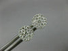 ESTATE .50CT DIAMOND 14KT WHITE GOLD 3D ROUND SOLITAIRE CLUSTER STUD EARRINGS