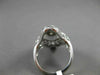 ANTIQUE LARGE OLD MINE DIAMOND 14KT WHITE GOLD FILIGREE NORTH SOUTH RING #19850