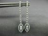 ESTATE .78CT ROUND & MARQUISE DIAMOND 18K WHITE GOLD 3D CLASSIC HANGING EARRINGS