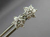 ESTATE .94CT DIAMOND 14KT WHITE GOLD CLASSIC STAR FLOWER CLUSTER EARRINGS #21017