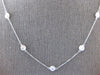 LARGE & LONG 2.34CT DIAMOND 14KT WHITE GOLD 3D ROUND BY THE YARD LOVE NECKLACE