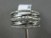 ESTATE .56CT ROUND DIAMOND 14KT WHITE GOLD 3D MULTI ROW CRISS CROSS LOVE RING