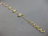 LARGE .78CT DIAMOND 14KT YELLOW GOLD MULTI STAR BY THE YARD LOVE TENNIS BRACELET
