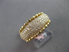 WIDE .71CT DIAMOND 14KT YELLOW GOLD PAVE BEADED SEMI ETERNITY ANNIVERSARY RING