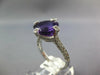 LARGE 5.90CT DIAMOND & AAA AMETHYST 14KT WHITE GOLD OVAL FRIENDSHIP PROMISE RING