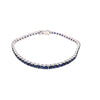 ESTATE 6.14CT AAA SAPPHIRE 14KT WHITE GOLD 3D CLASSIC ROUND TENNIS BRACELET